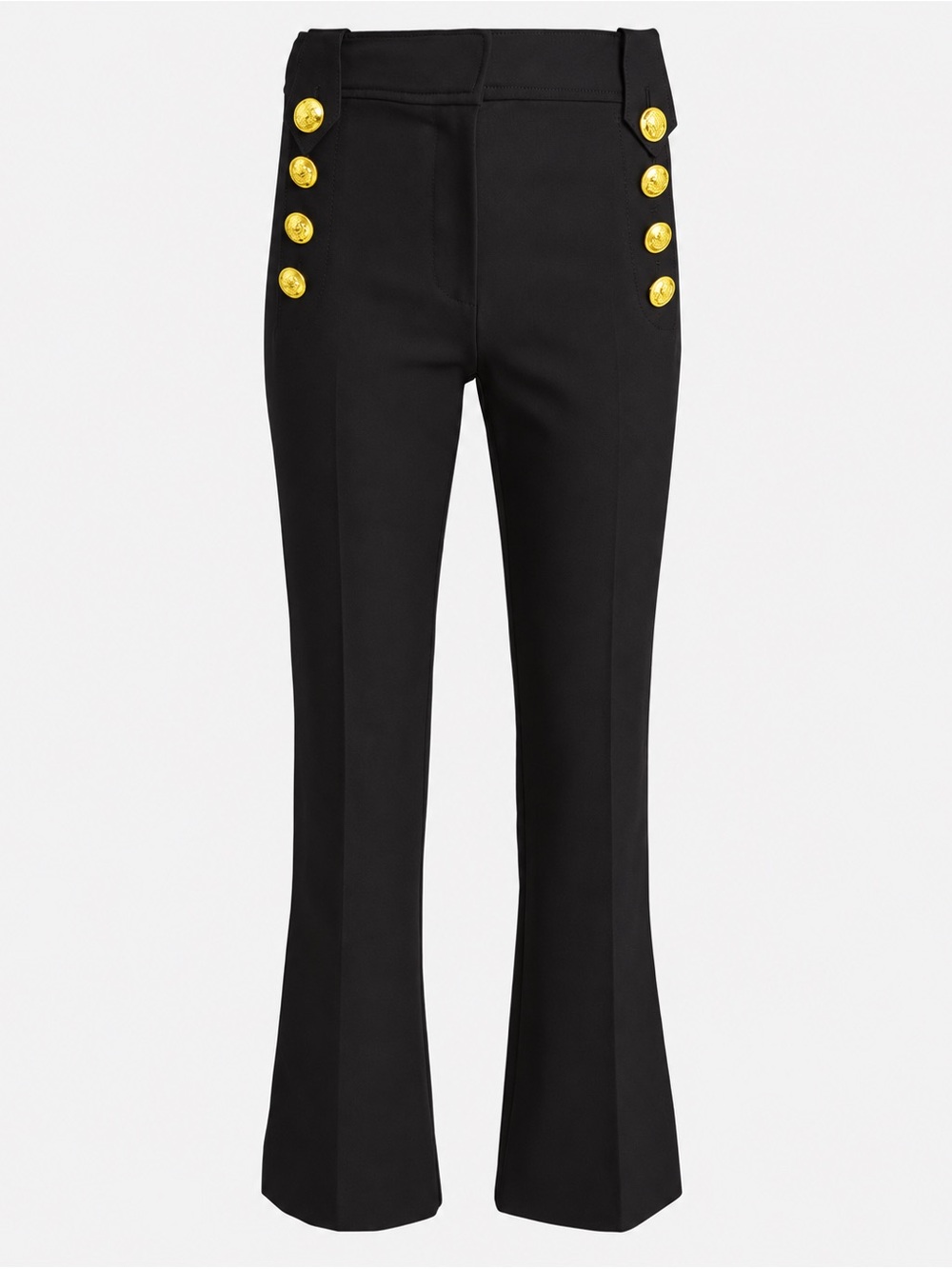 Derek Lam 10 Crosby Robertson Crop Flare Pants Black Size 8